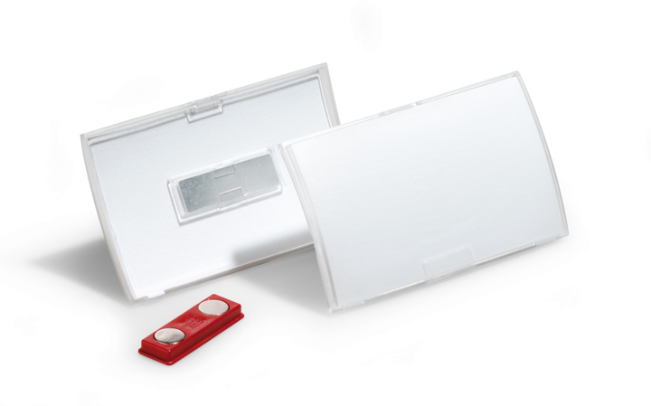 Actual product image Durable Click Fold name tag with magnet