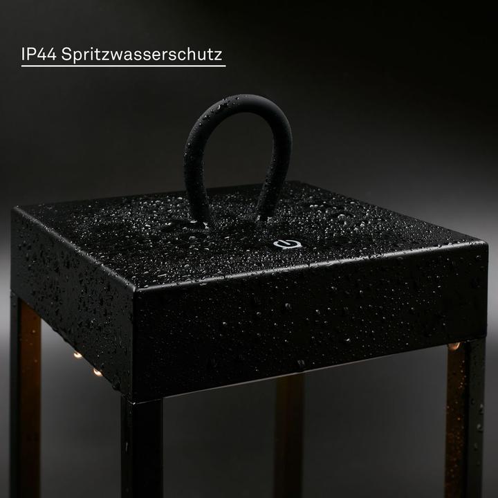 Produktbild Briloner Akku LED Tischleuchte, Schwarz (450 lm)