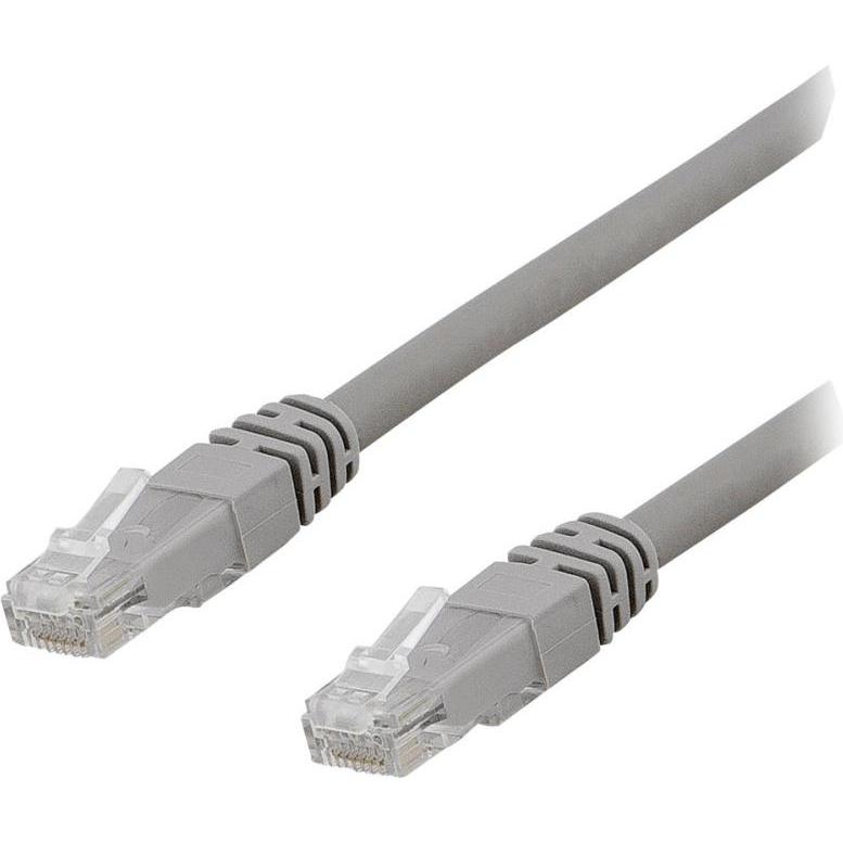 Deltaco patchkabel - 20 m - gra (U/UTP, CAT6a, 20 m), Netzwerkkabel
