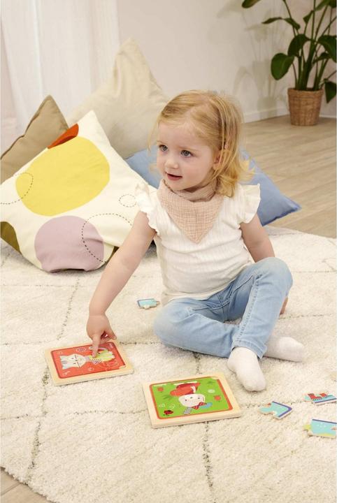 Actual product image Eichhorn EH Inlay puzzle Friends, 6-sort. (9 pieces)