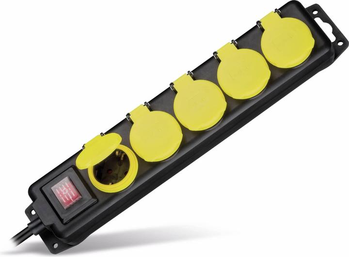 Actual product image Goobay extension cord (5 x, CEE 7/4, 3 m)