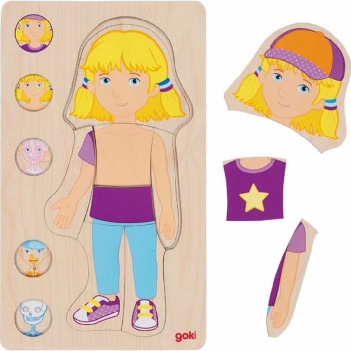 Produktbild Goki Schichtenpuzzle Mädchen (29 Teile)