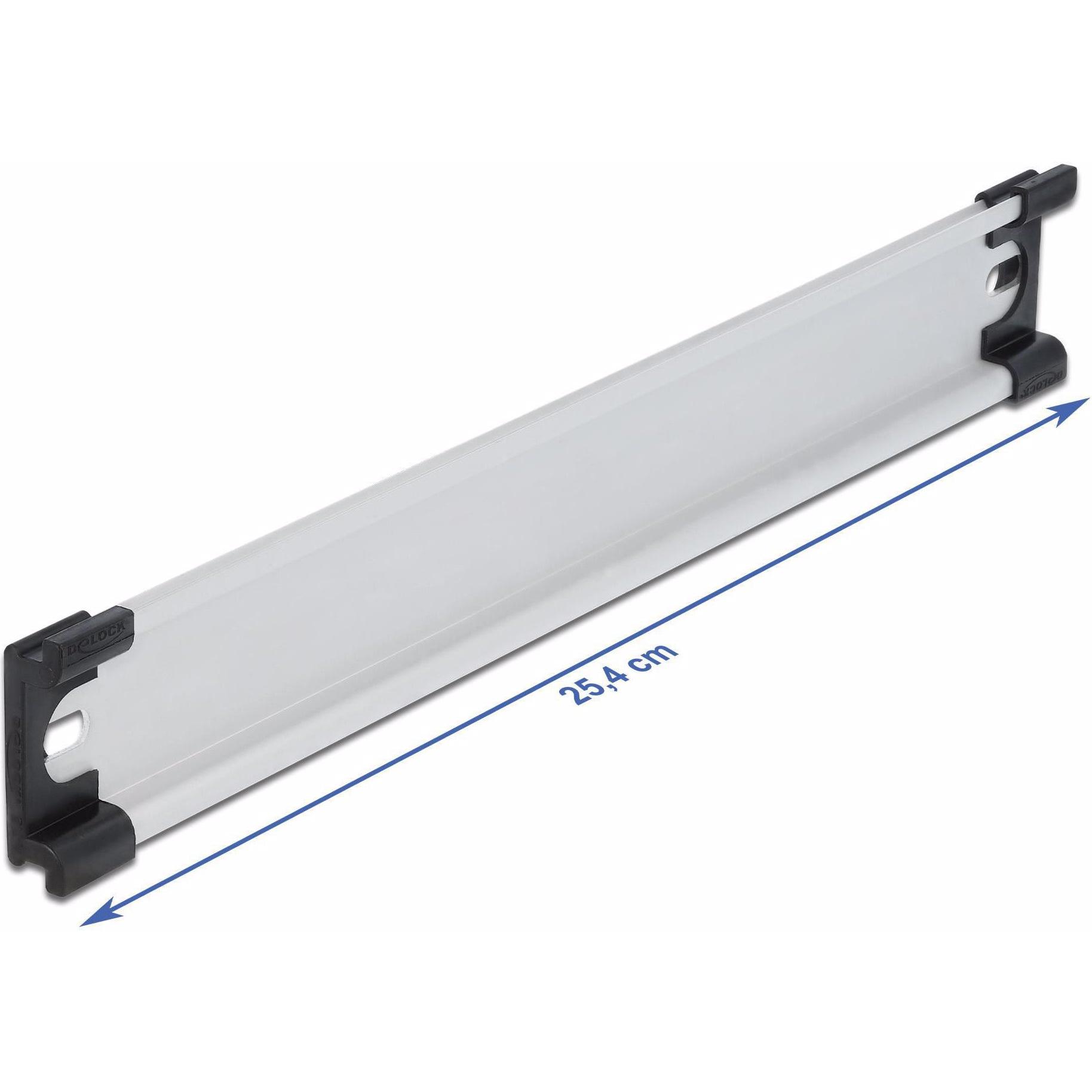Delock Hutschiene 35 x 7,5 mm, 25,4cm 10 aus Aluminium, Serverschrank Zubehör, Grau
