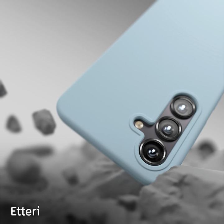 Actual product image Etteri Silicone case for Samsung Galaxy S24 Plus light blue (Samsung Galaxy S24+)