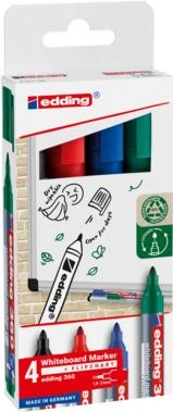 Immagine prodotto Edding Marcatori per lavagne bianche 360 (Multicolore, 3 mm, 4 x)