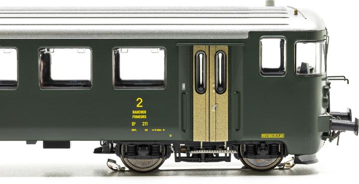 Actual product image ESU BLS driving trailer Bt 211 green Ep.III DC/AC (Track H0)
