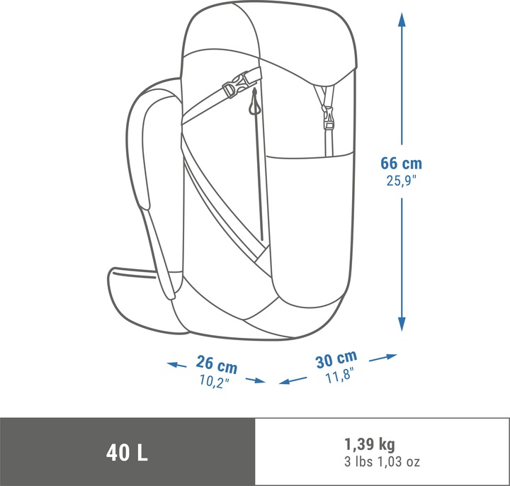 Immagine prodotto Quechua BP MH500 (40 l)