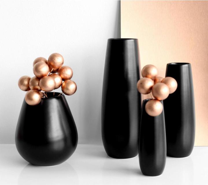 Produktbild ASA Selection Ease Vase, black iron, 9x18 cm