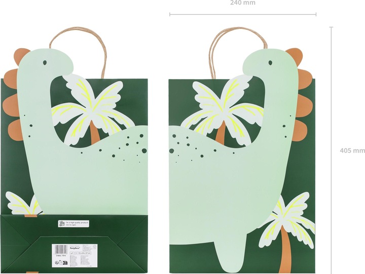 Image du produit Partydeco Sac cadeau dinosaure (Pochette cadeau, 1 x)