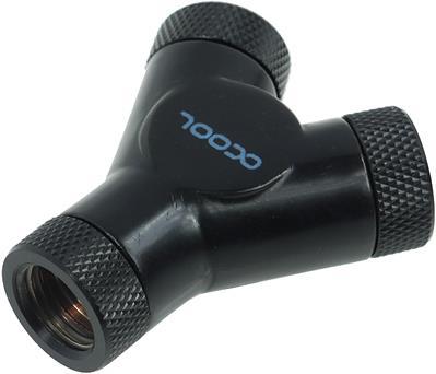 Produktbild Alphacool HF Y-Verbinder G1/4 drehbar 3x Innengewinde Deep Blac