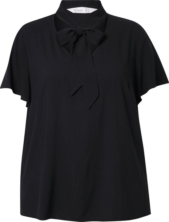 Produktbild Miamoda Schluppenbluse, A-Linie, Satin, Flügel-Halbarm (48)