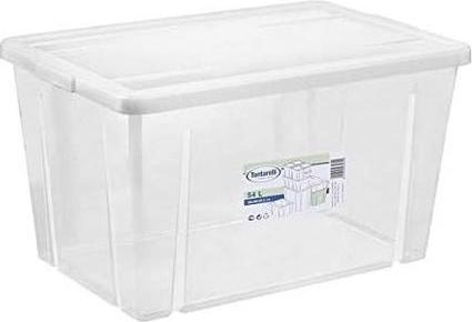 Tontarelli storage box 54l with lid box box transparent (39 cm, 54 l, 1x)