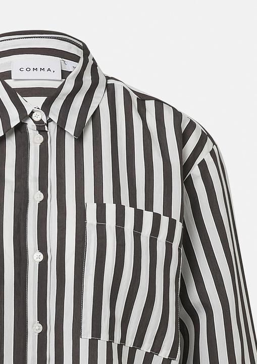 Immagine prodotto Comma Bluse Gestreifte Relaxed-Fit-Hemdbluse mit Brusttasche (42)