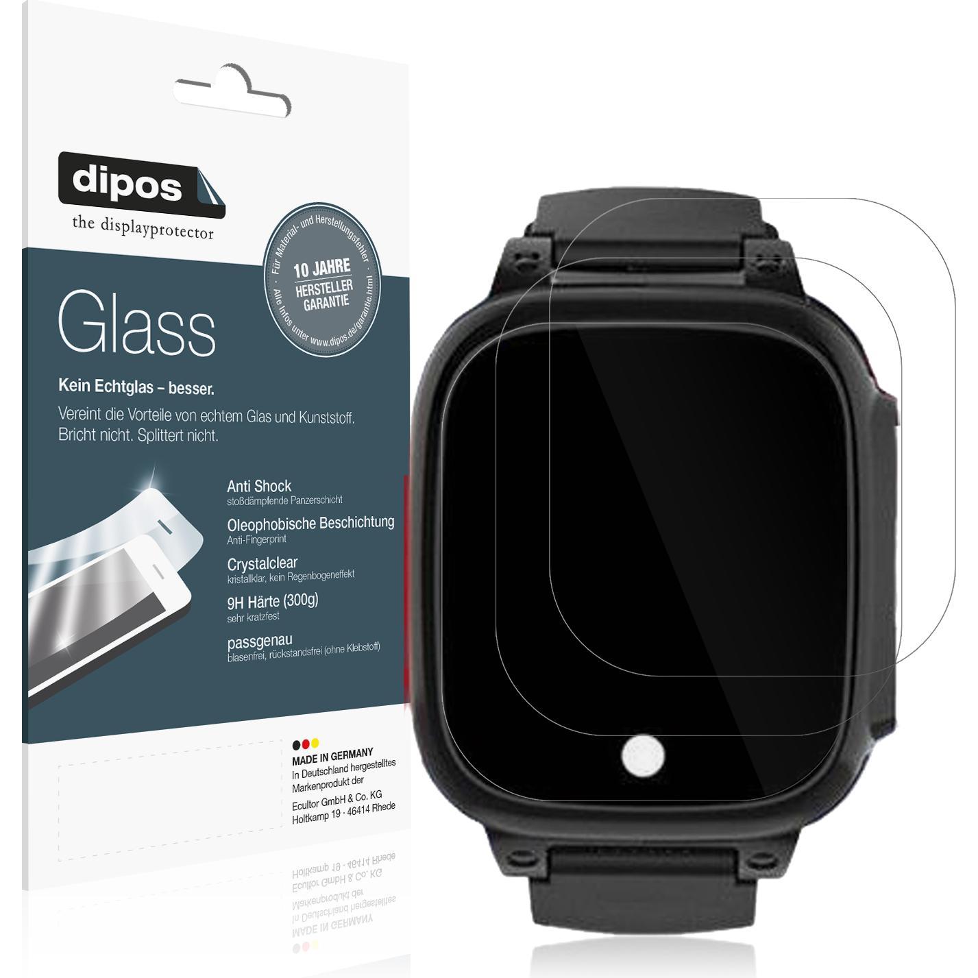 Dipos Anti-Shock Displayschutz 9H, Smartwatch Schutzfolie, Transparent