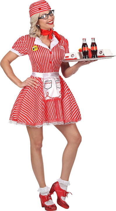 Produktbild Widmann KELLNERIN 50er JAHRE (Kleid mit Petticoat, Schürze, Pin, Halstuch, Haube), L (L)