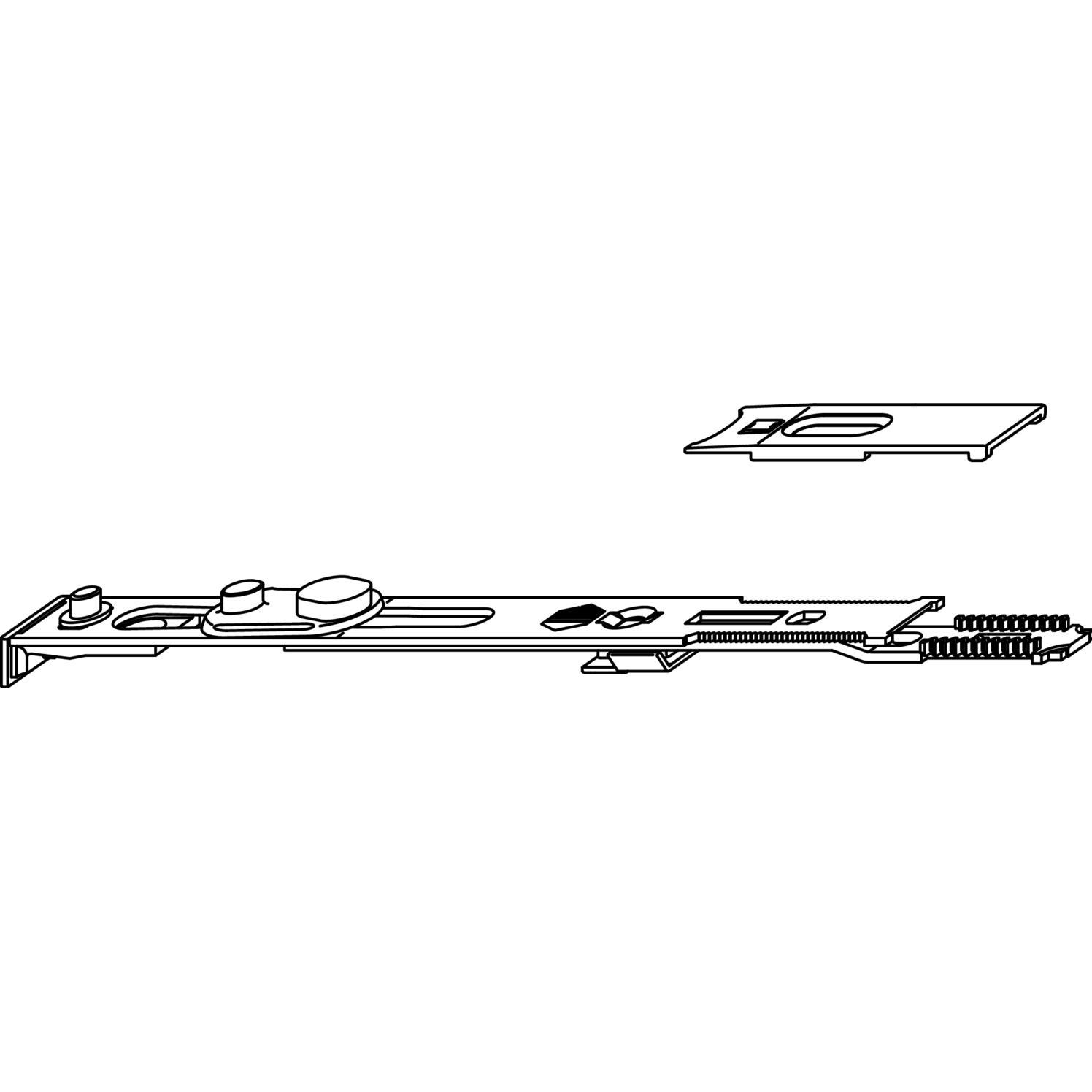 Maco, Türbeschlag + Scharnier, MT Kippverschluss unten für Fenster, FFH 500-1800 mm (52432)