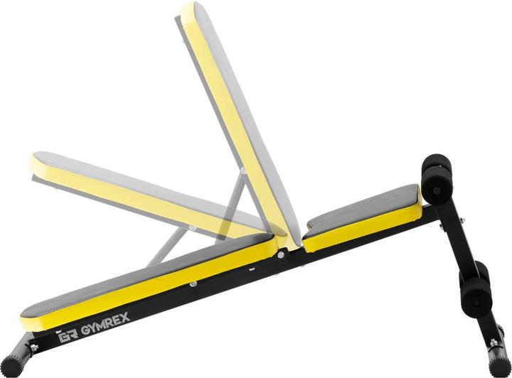Actual product image Gymrex Schrägbank Hantelbank Trainingsbank Rückenlehne Fitnessbank verstellbar 100 kg
