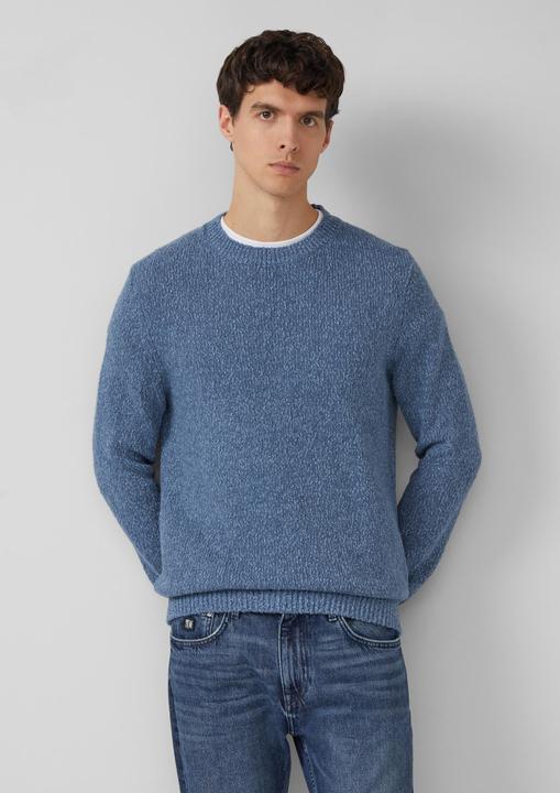 Produktbild s.Oliver Strickpullover Grobstrick-Pullover mit Crew Neck und Flammgarn (M)
