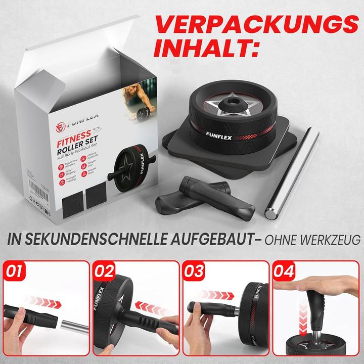 Produktbild Funflex Bauchroller Trainingsset für Zuhause