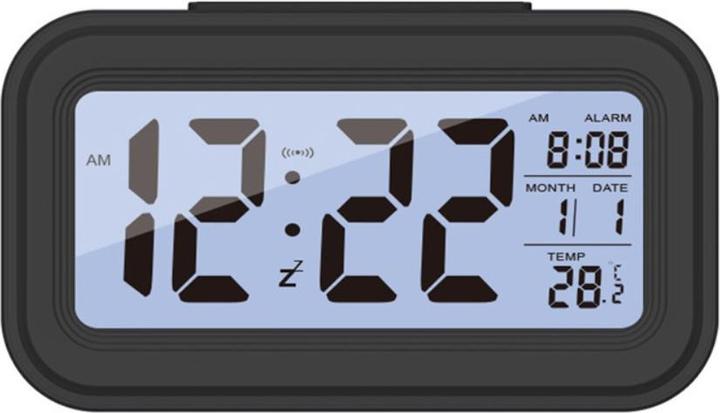 Produktbild Cover-Discount Digitaler Wecker Temperaturanzeige schwarz