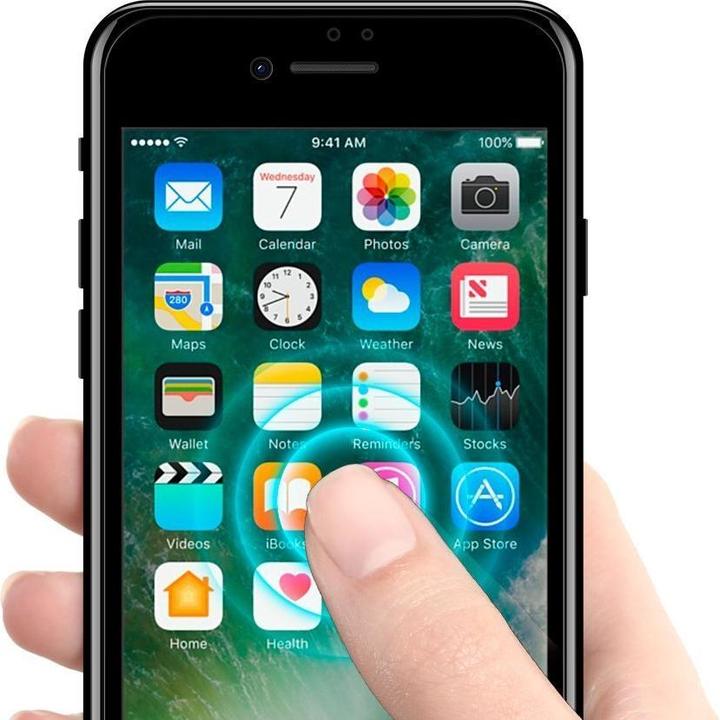 Produktbild Spigen tempered glass GLASS FC 2-pack for iPhone 7 / 8 / SE 2020 / SE 2022 black (2 Stk., Apple iPhone 7, Apple iPhone 8, Apple iPhone SE (2nd Gen), Apple iPhone SE (3rd Gen))