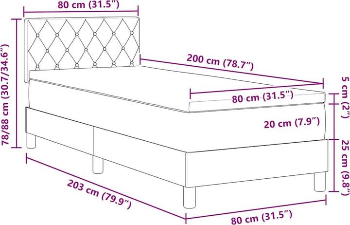 Produktbild vidaXL Bettmatratze (80 x 200 cm)
