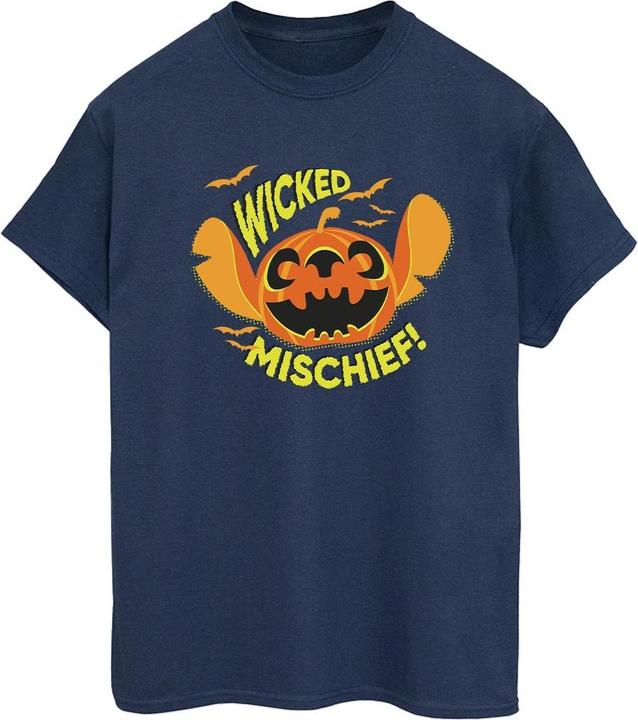 Actual product image Disney Womens/Ladies Lilo And Stitch Wicked Mischief Cotton Boyfriend T-Shirt (M)