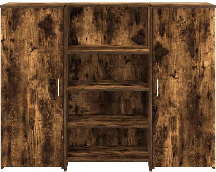 Actual product image vidaXL Reception counter smoked oak 135x50x103.5 cm wood-based reception counter (50 x 50 x 103.50 cm)