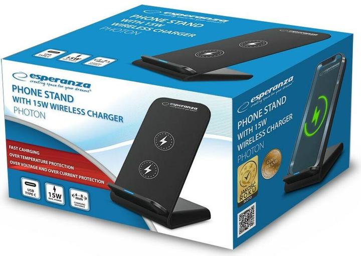 Image du produit Esperanza EZC101 Chargeur sans fil pour téléphone de bureau (15 W)