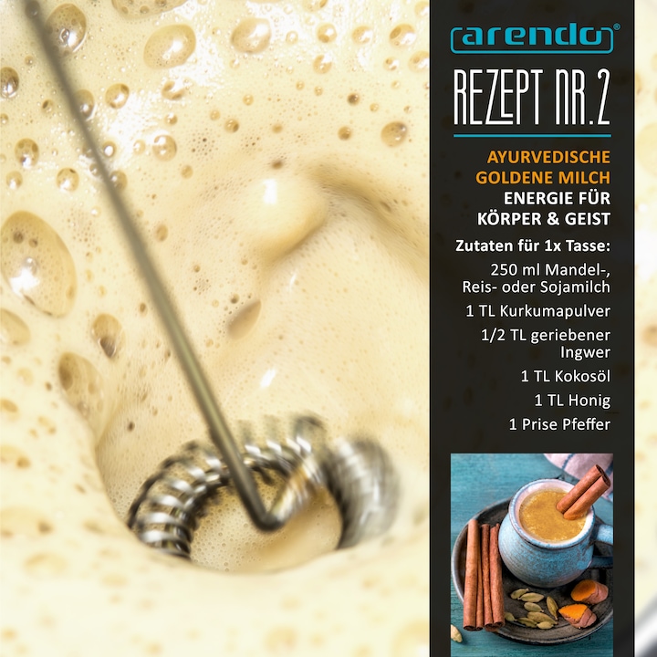 Actual product image Arendo Manual milk frother