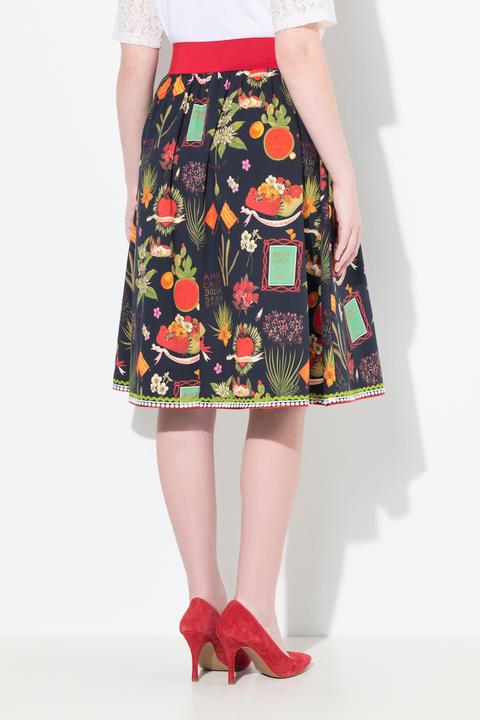 Image du produit Ulla Popken Robe imprimé champêtre, taille élastique et coupe évasée (48)