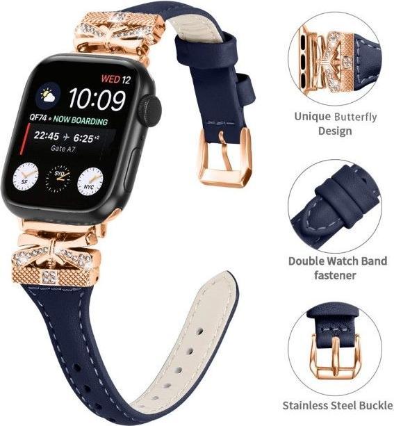 Actual product image MU Classic Ladies Series Leather Bracelet (45 mm, 42 mm, 44 mm, Faux leather)