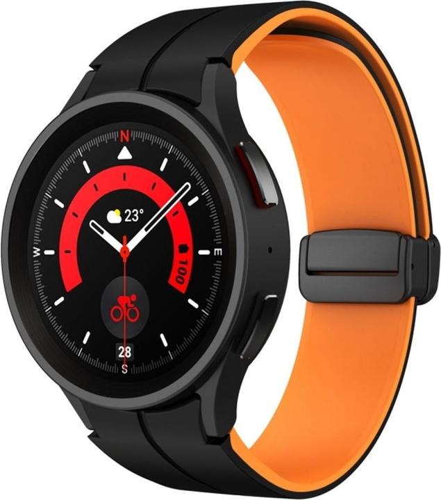 Samsung Galaxy Watch 6, 6 Classic Watch Strap - Black/Orange
