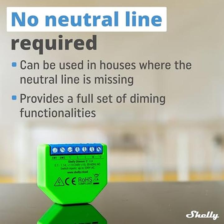 Image du produit Shelly Dimmer 2 x4 (Actionneur de variateur)