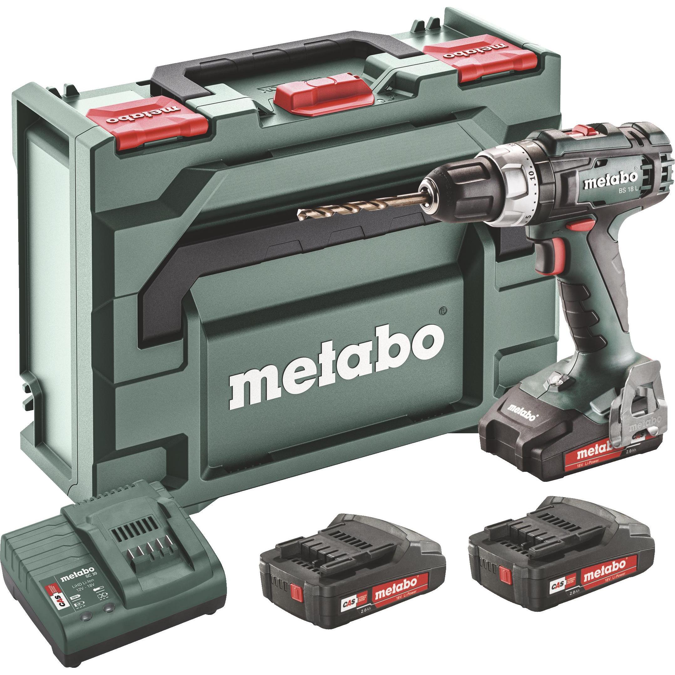 Metabo, Bohrmaschine + Akkuschrauber, BS 18 L Set (Akkubetrieb)