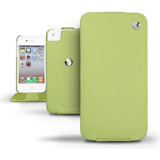 Noreve Lederschutzhülle vertikal (Apple iPhone 4), Smartphone Hülle, Grün