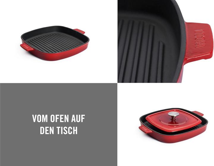 Image du produit Woll Grillpfanne Iron mit Steakpresse Chili (Poêle à grillades, Fonte)