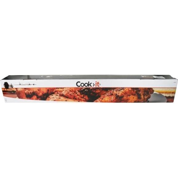 Konjac Sponge, Grillbesteck, Cook&gtit Drehspiess für 3- und 4-Flammen-Gasgrill mit 10×10 mm Spiess aus Edelstahl