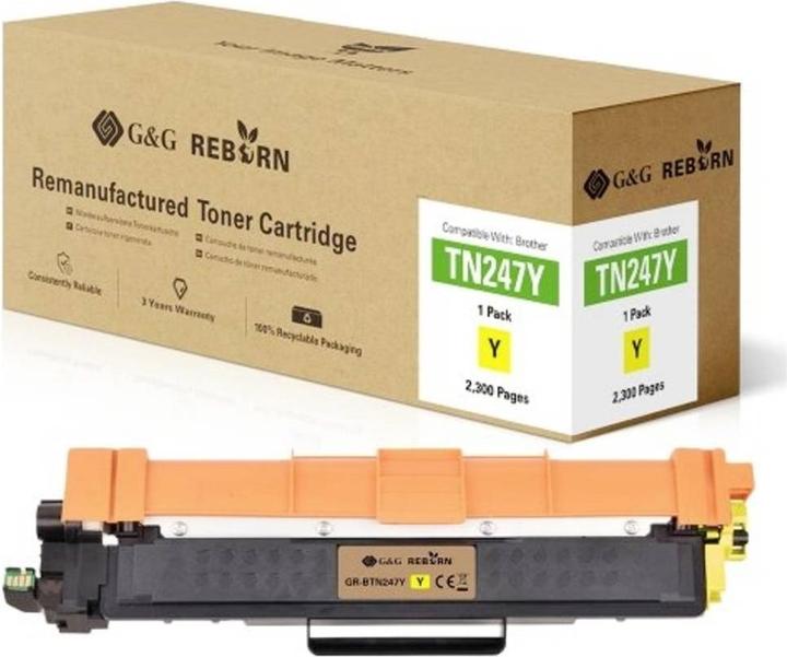 Immagine prodotto G&G Toner sostitutivo Brother TN-247Y compatibile Giallo 2300 pagine rigenerato (Y)