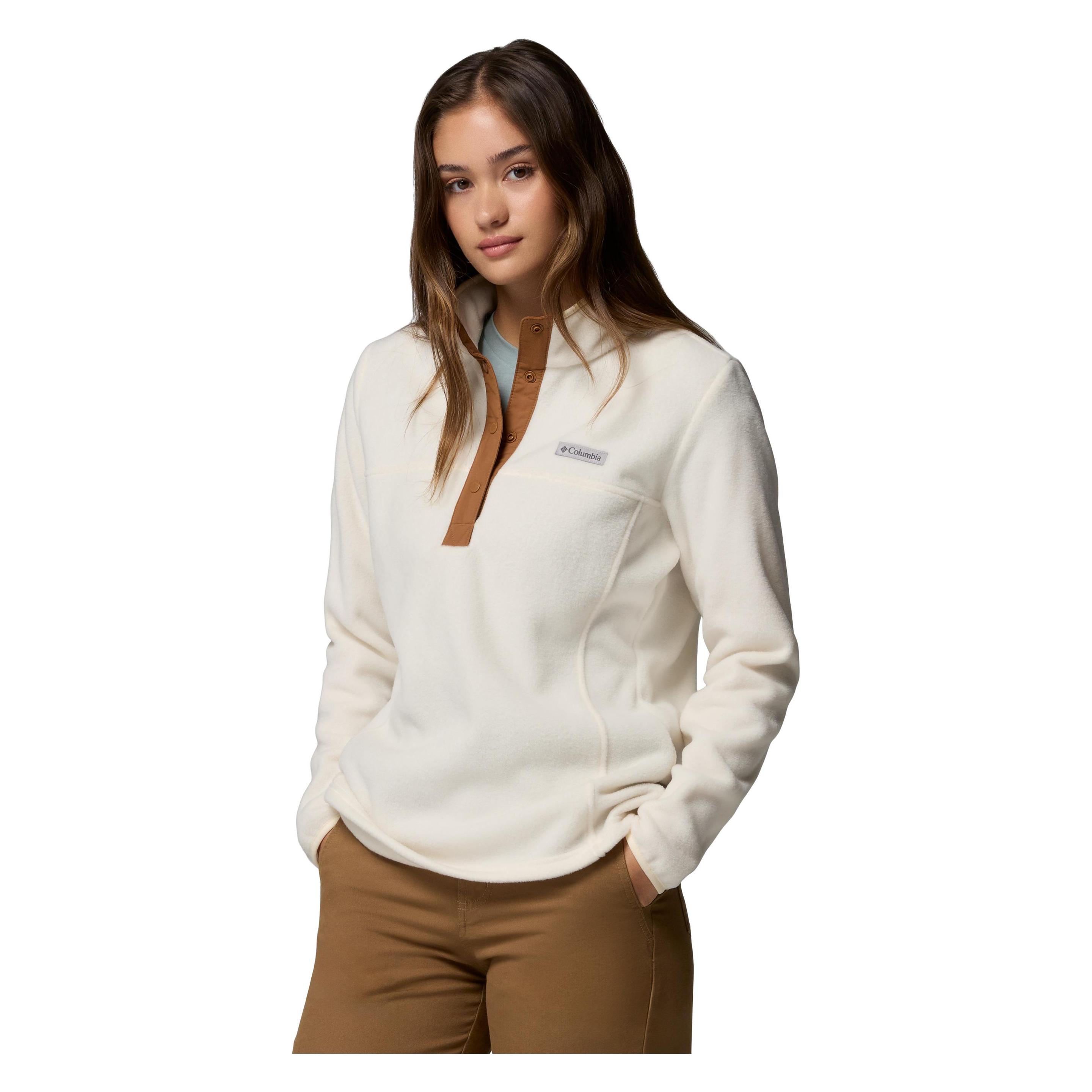 Columbia, Damen, Pullover, Benton Springs™ 1/2 Snap Pull Over Ii, Weiss, Braun, (L)