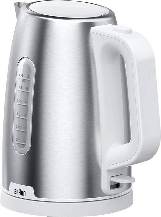 Braun Wasserkocher PurShine WK 1500 GY (edelstahl/grau, 1,7 Liter, 2.200 Watt) (1.70 l)