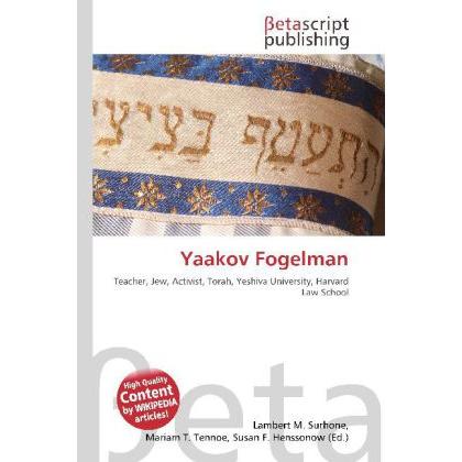 Yaakov Fogelman, Sachbücher von Susan F. Marseken, Lambert M. Surhone, Miriam T. Timpledon