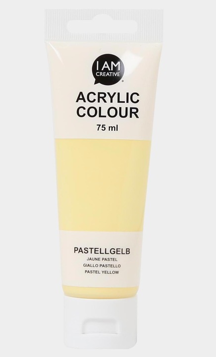 Produktbild I Am Creative Basic Acryl, Acrylfarbe auf Wasserbasis, 75 ml (Pastellgelb, 75 ml)