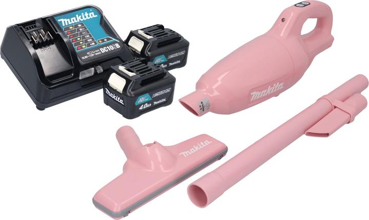 Produktbild Makita CL 108 FDSMP Akku Staubsauger 12 V max. 0,6 L pink + 2x Akku 4,0 Ah + Ladegerät