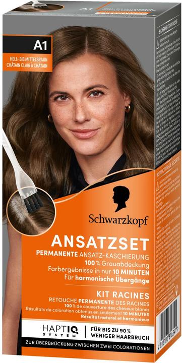 Produktbild Schwarzkopf Ansatzset (A1 Hell- bis Mittelbraun)