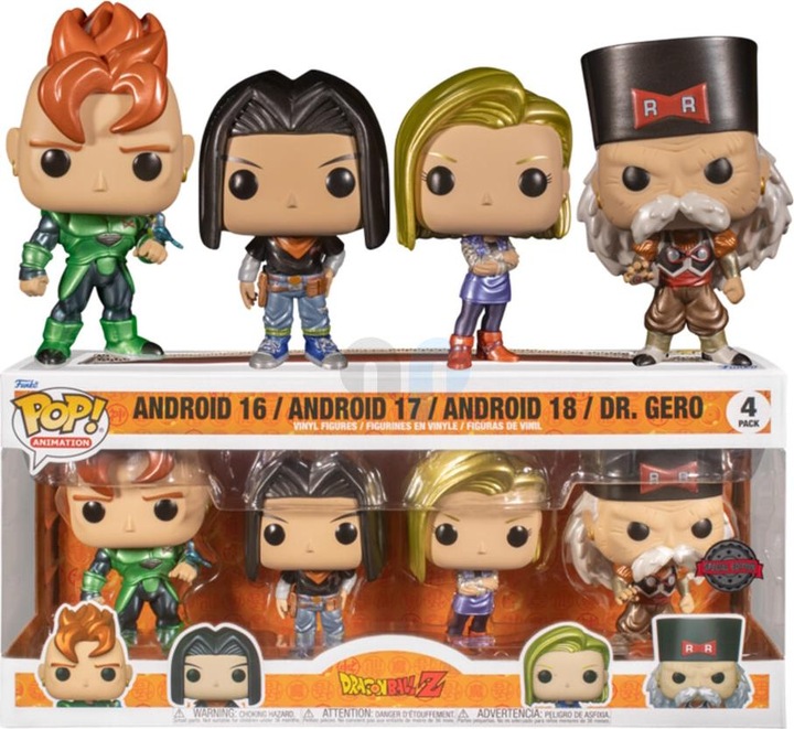 Immagine prodotto Funko POP! Dragon Ball Z Android 16/17/18 / Dr. Gero 4PK