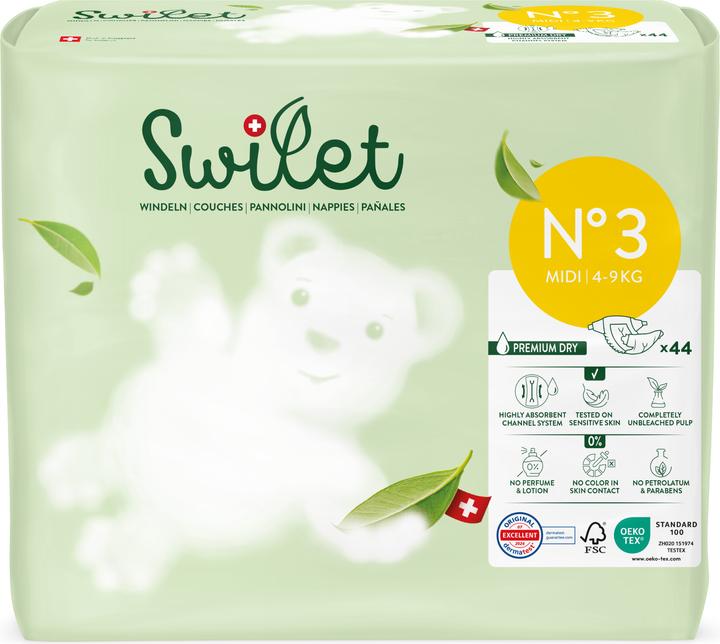 Image du produit Swilet La couche bio (Taille 3, Pack, 44 pcs)