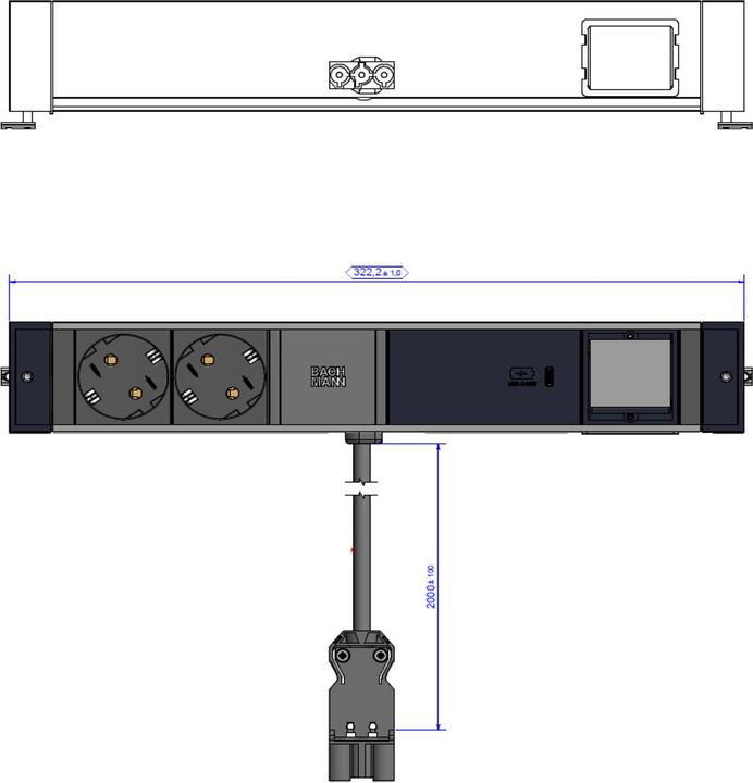 Produktbild Bachmann 941306 (4 x, CEE 7/3, 2 m)