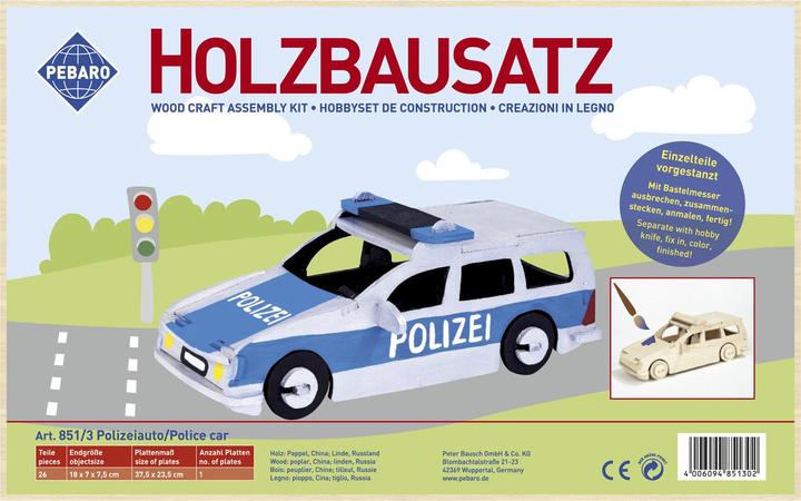 Produktbild Pebaro Holzbausatz Polizeiauto