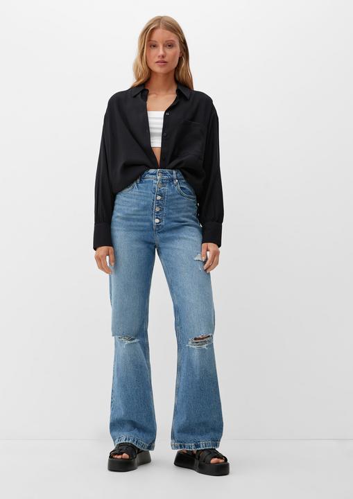 Produktbild s.Oliver Bluse Crêpe-Bluse aus Viskosemix (36)